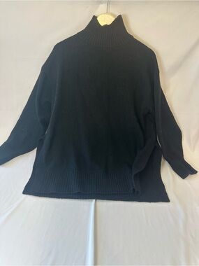 H&M Black Ribbed Turtleneck Sweater